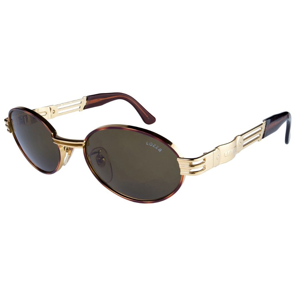 Oval Italian vintage sunglasses 80s by Lozza